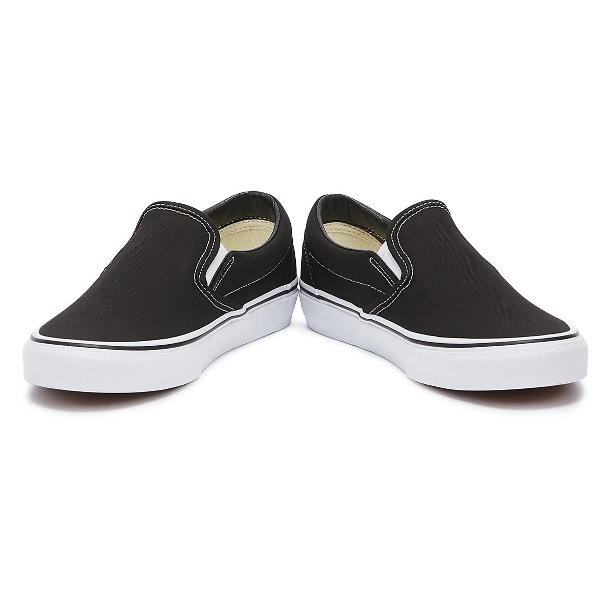Vans Classic Slip on Schwarz / Weiß Canvas Turnschuhe