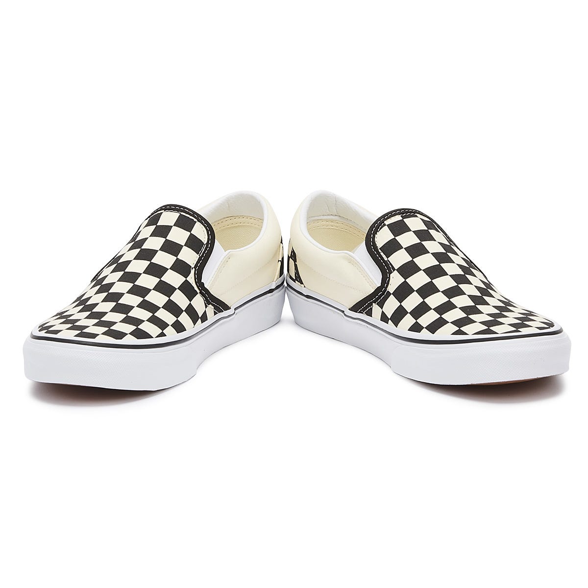 Vans Classic Slip-On Womens Schwarz / Weiß Checkerboard Canvas Trainer