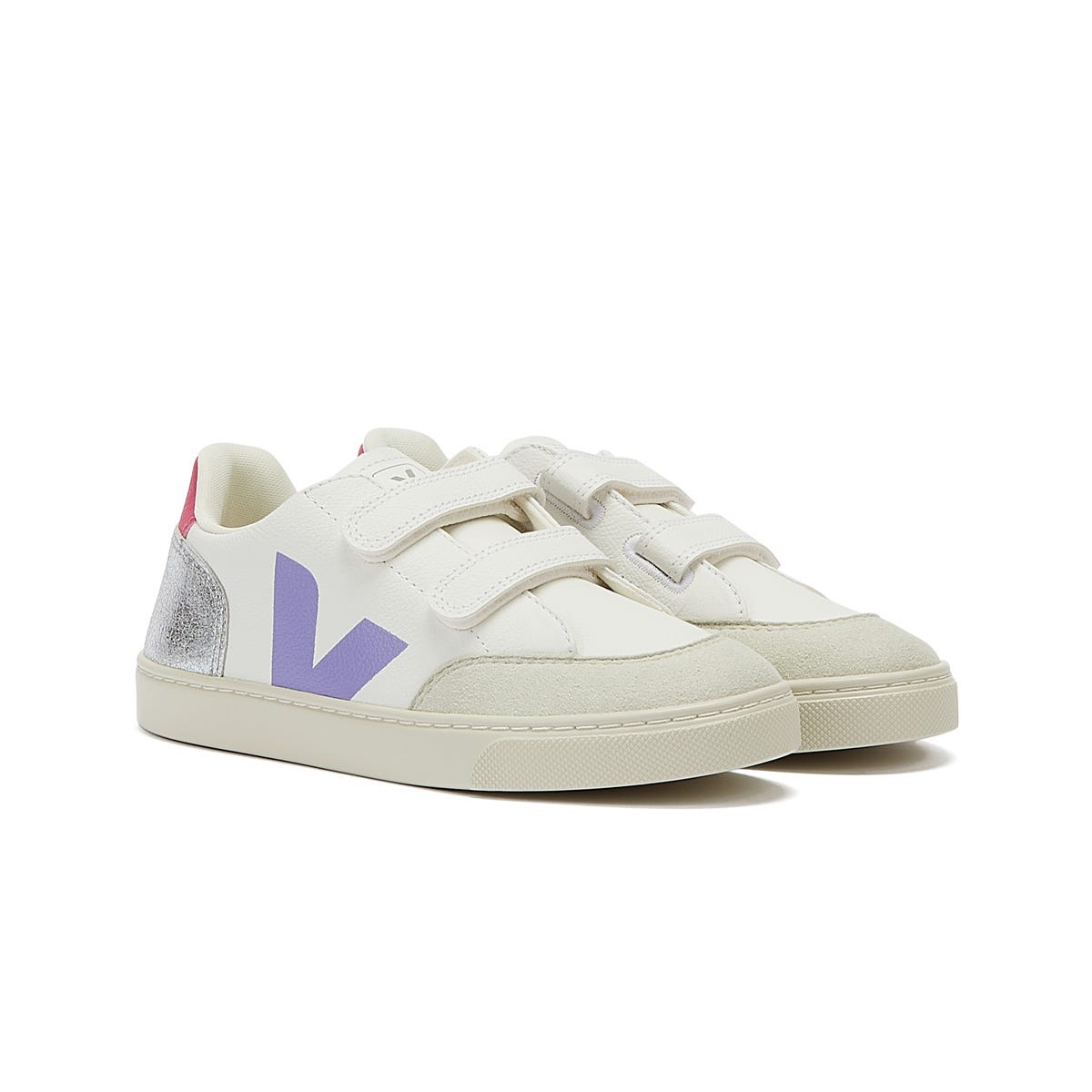 Veja V-12 Junior Extra Weiß / Multico / Silber Turnschuhe