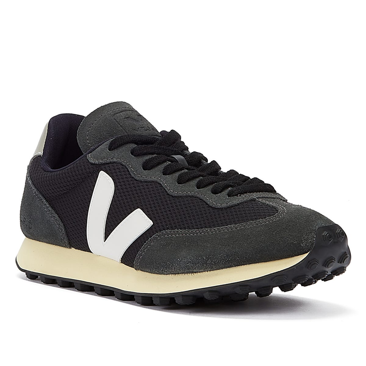 Veja Rio Branco Mens Alveomesh Schwarz/Weiß Grau Turnschuhe